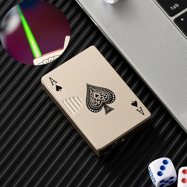 Briquet Tempete A Led Carte Poker rechargeable gazon butane non inclus