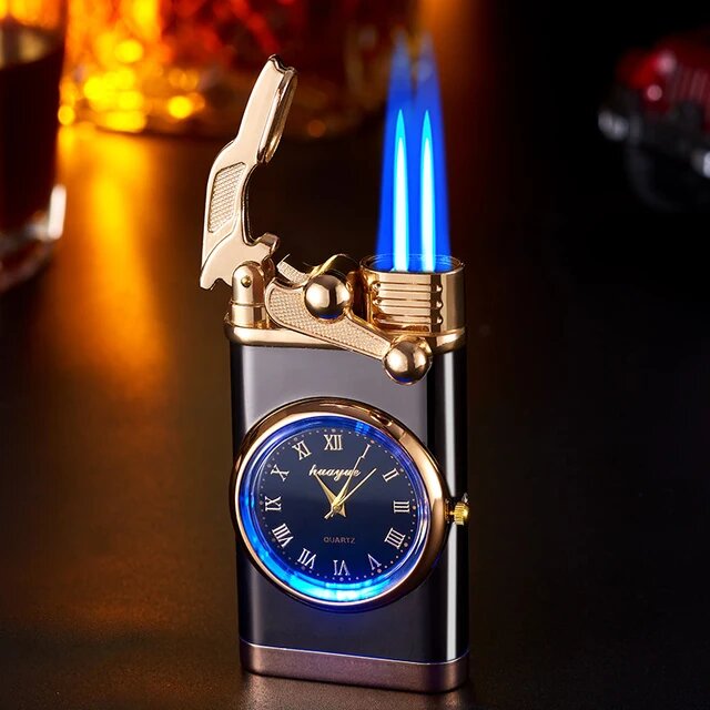 briquet horloge noir